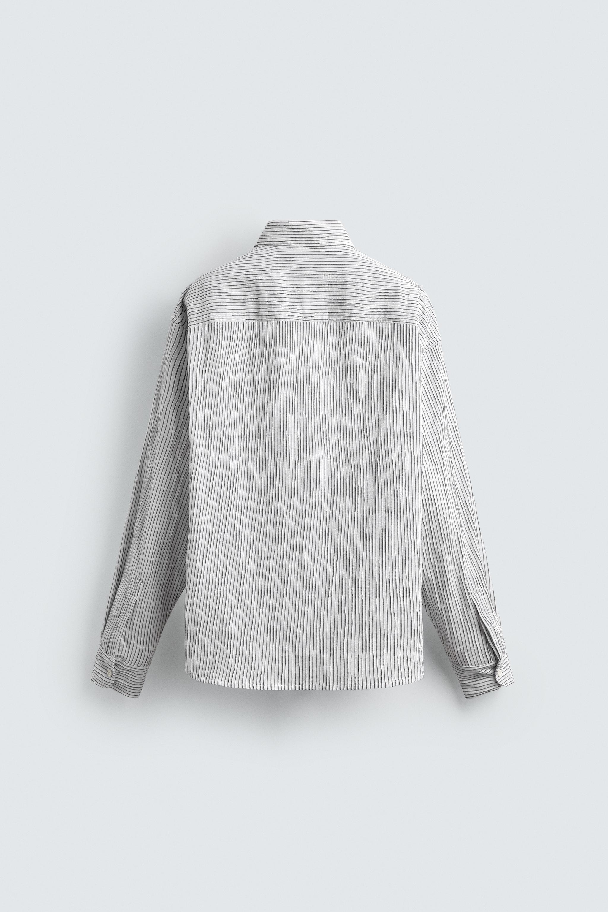 IRREGULAR STRIPED JACQUARD SHIRT