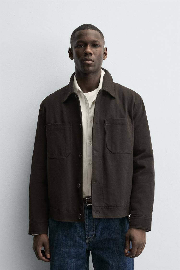 ZARA QUILTED OVERSHIRT WITH POCKETS
