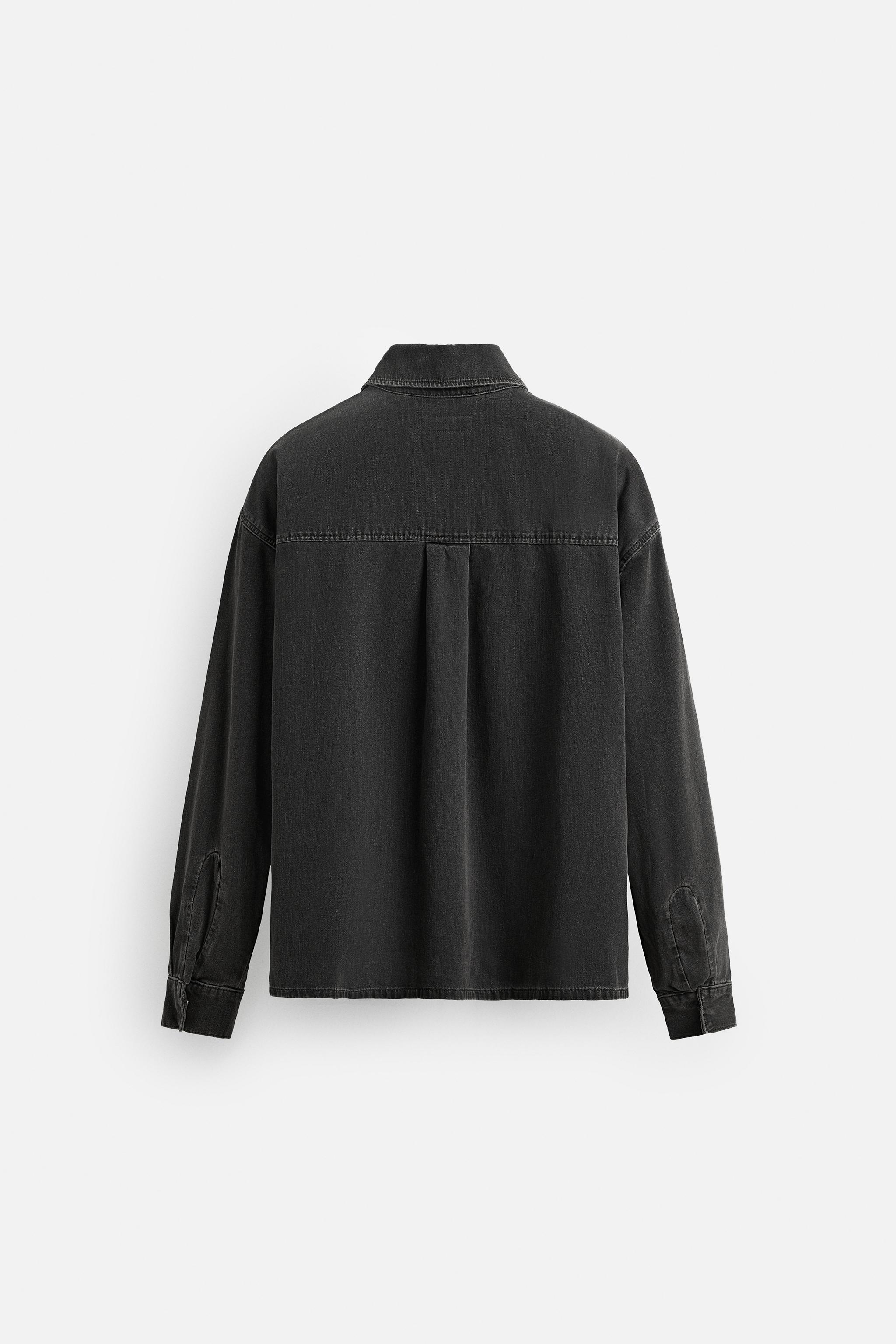 LIMITED EDITION DENIM SHIRT - Black | ZARA New Zealand LIMITED EDITION DENIM SHIRT - Black | ZARA New Zealand