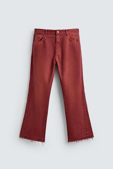JEAN FLARE FIT - Rouge de Zara