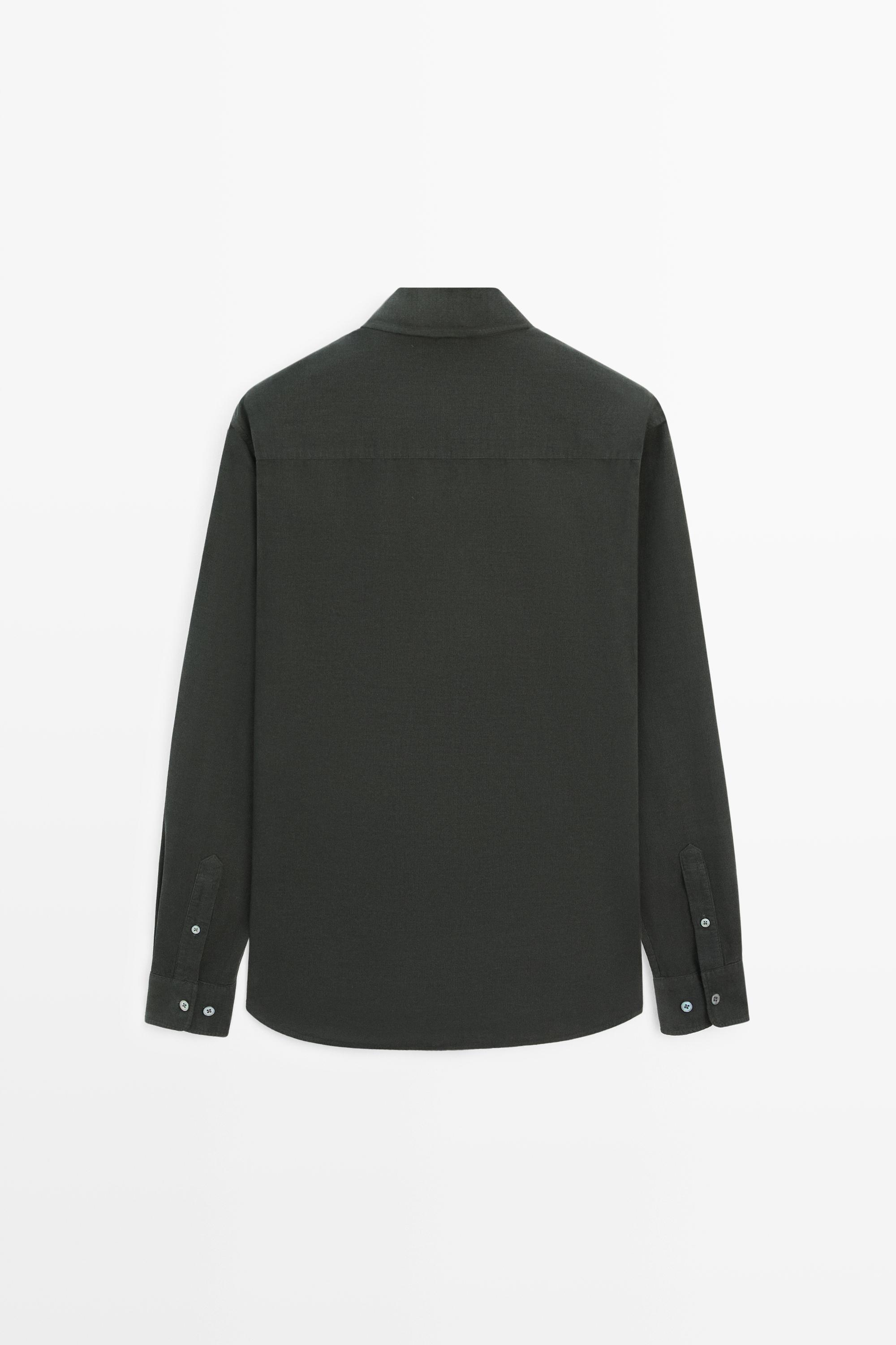 Regular fit needlecord shirt