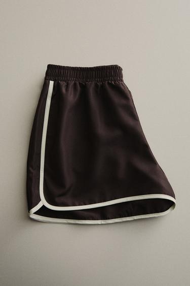 شورت رياضي - بني الخاص بـ Zara