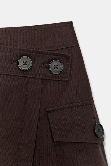 JUPE-PANTALON CARGO ENSEMBLE - Marron de Zara - Image 9