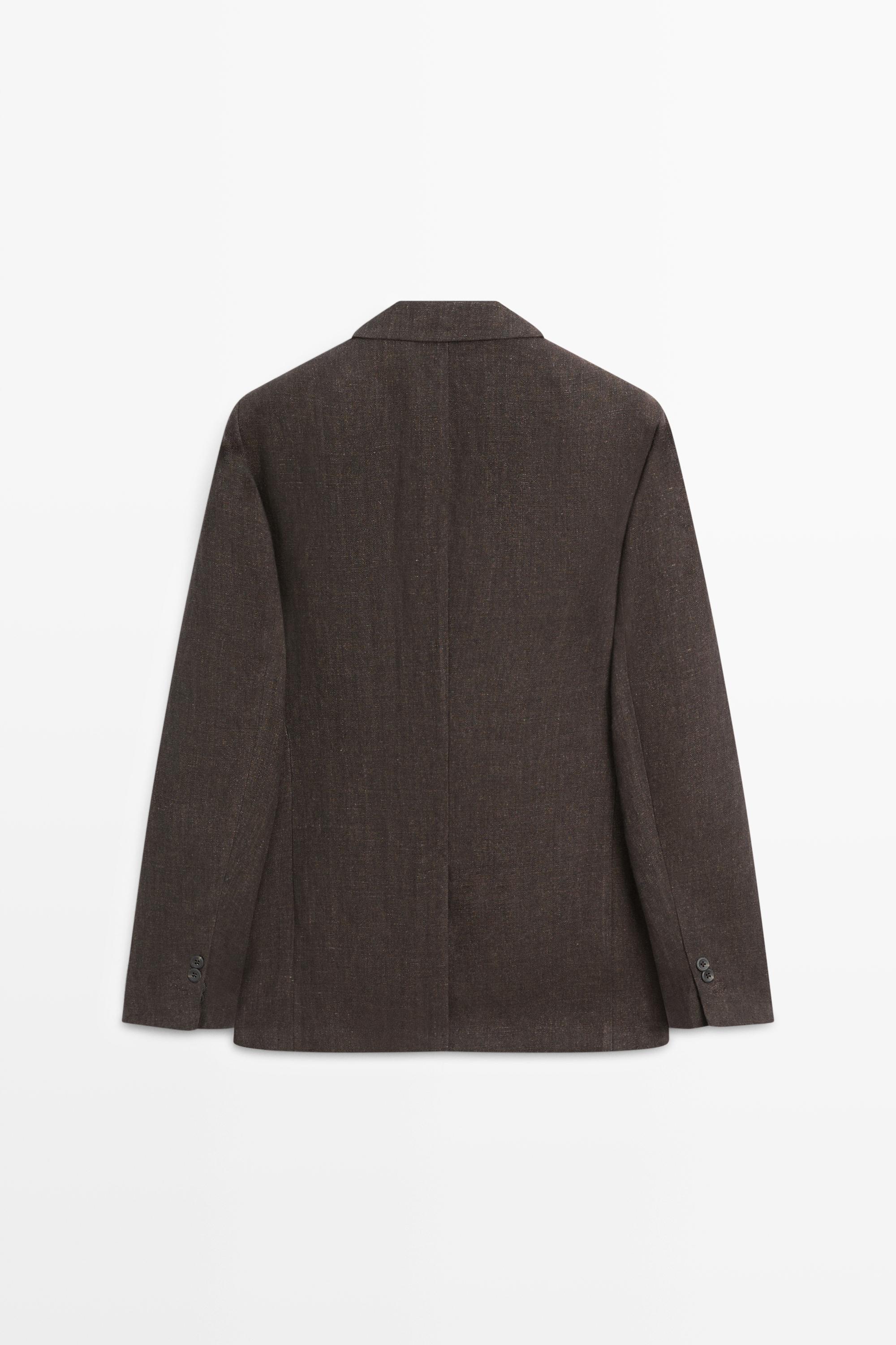 Veste chinée 100 % lin