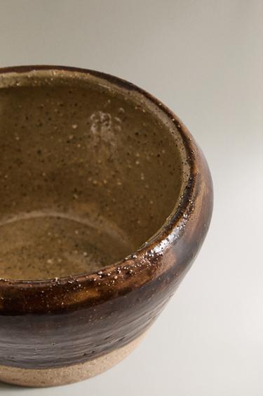 DECORATIVE STONEWARE BOWL - Khaki by Zara - Image 2