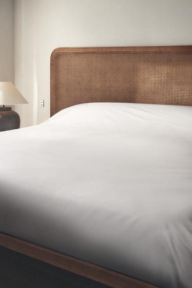 Zara FESTOON COTTON PERCALE DUVET COVER (800 THREAD COUNT) - White