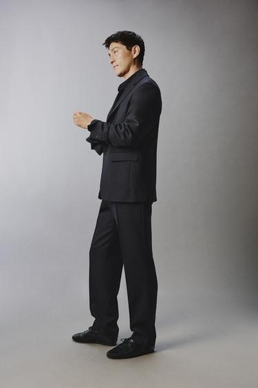100% WOOL SUIT TROUSERS - Dark navy by Zara - Image 3