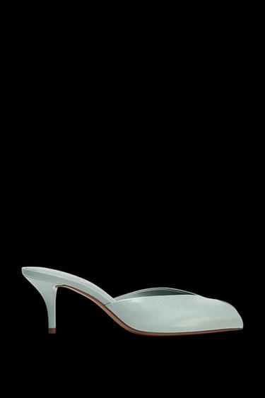 Zara PATENT EFFECT SANDALS - Blue - Image 0