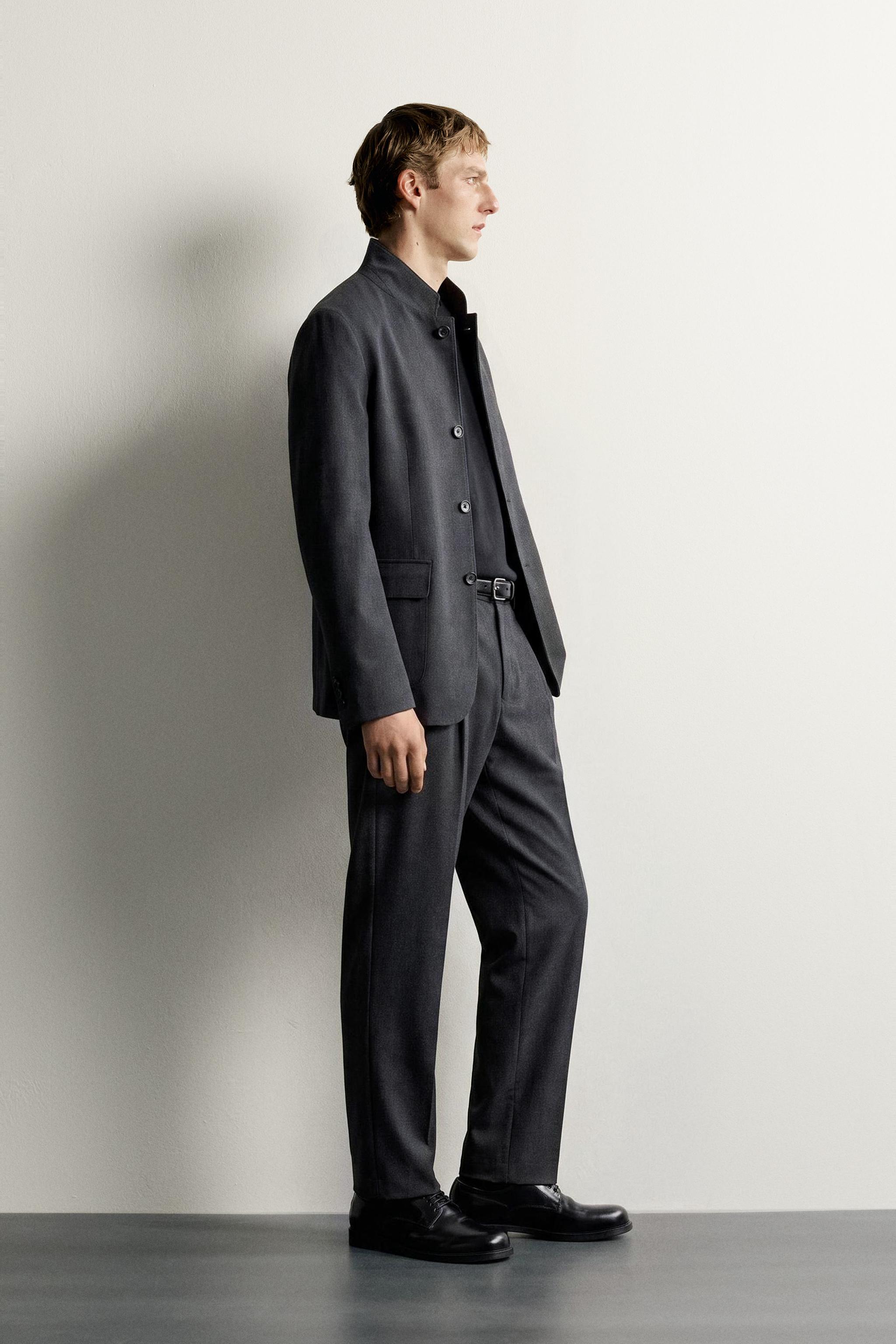Zara DİK YAKA TAKIM BLAZER REGULAR FIT görsel 4