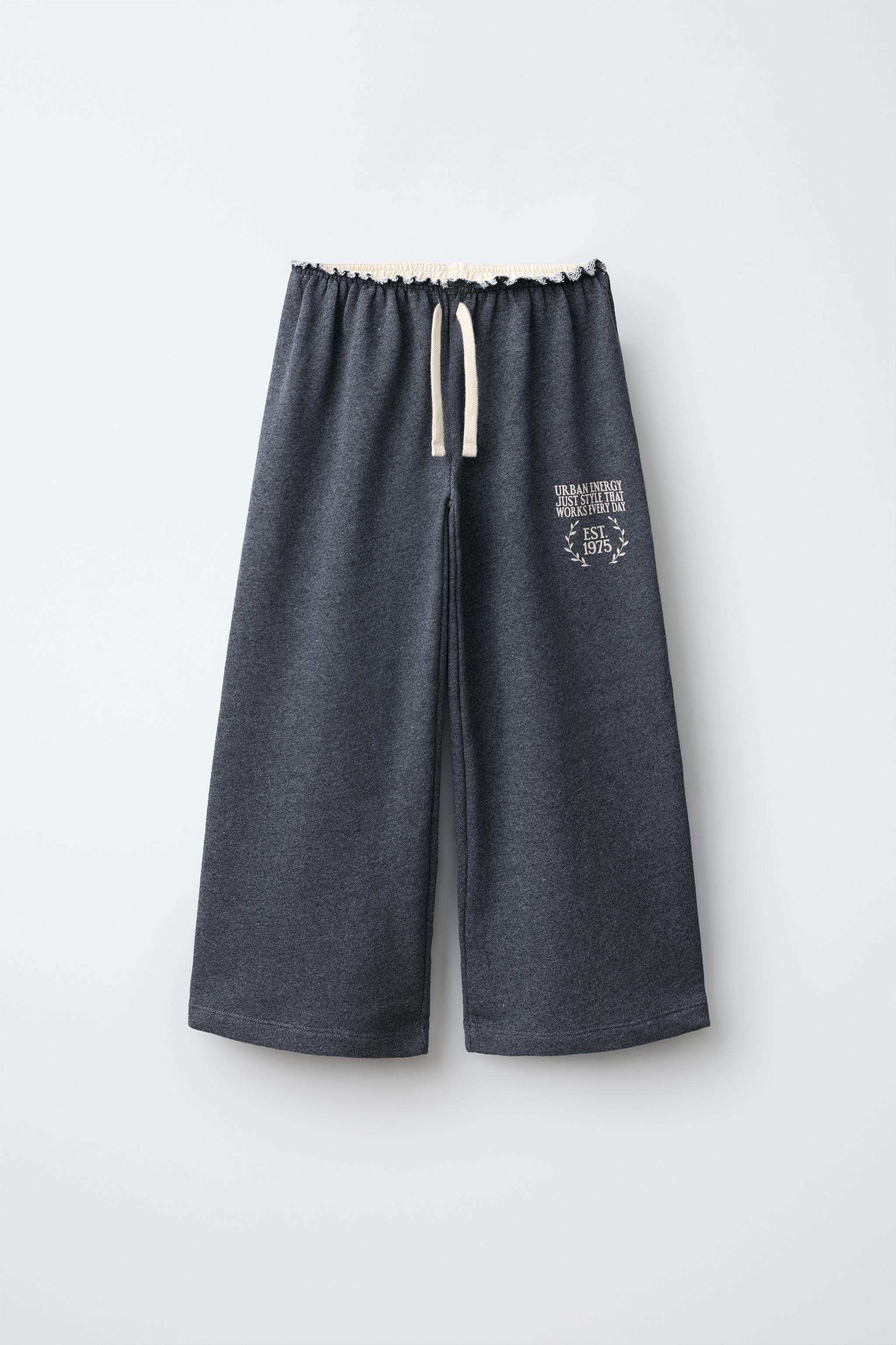 PANTALÓN WIDE LEG CINTURILLA RIZO