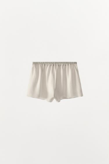 SILK LINGERIE SHORTS - Ecru by Zara - Image 1