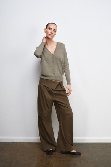 GILET 100 % LAINE EXTRA DOUCE - Vison chiné de Zara