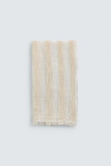 LINEN - COTTON FOULARD - Ecru / Beige by Zara