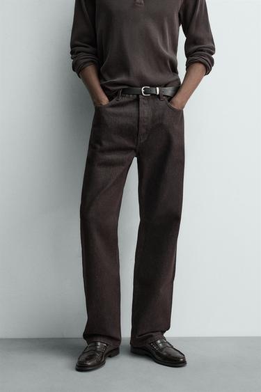 ДЪНКИ FLARE FIT - Тъмнокафяв от Zara