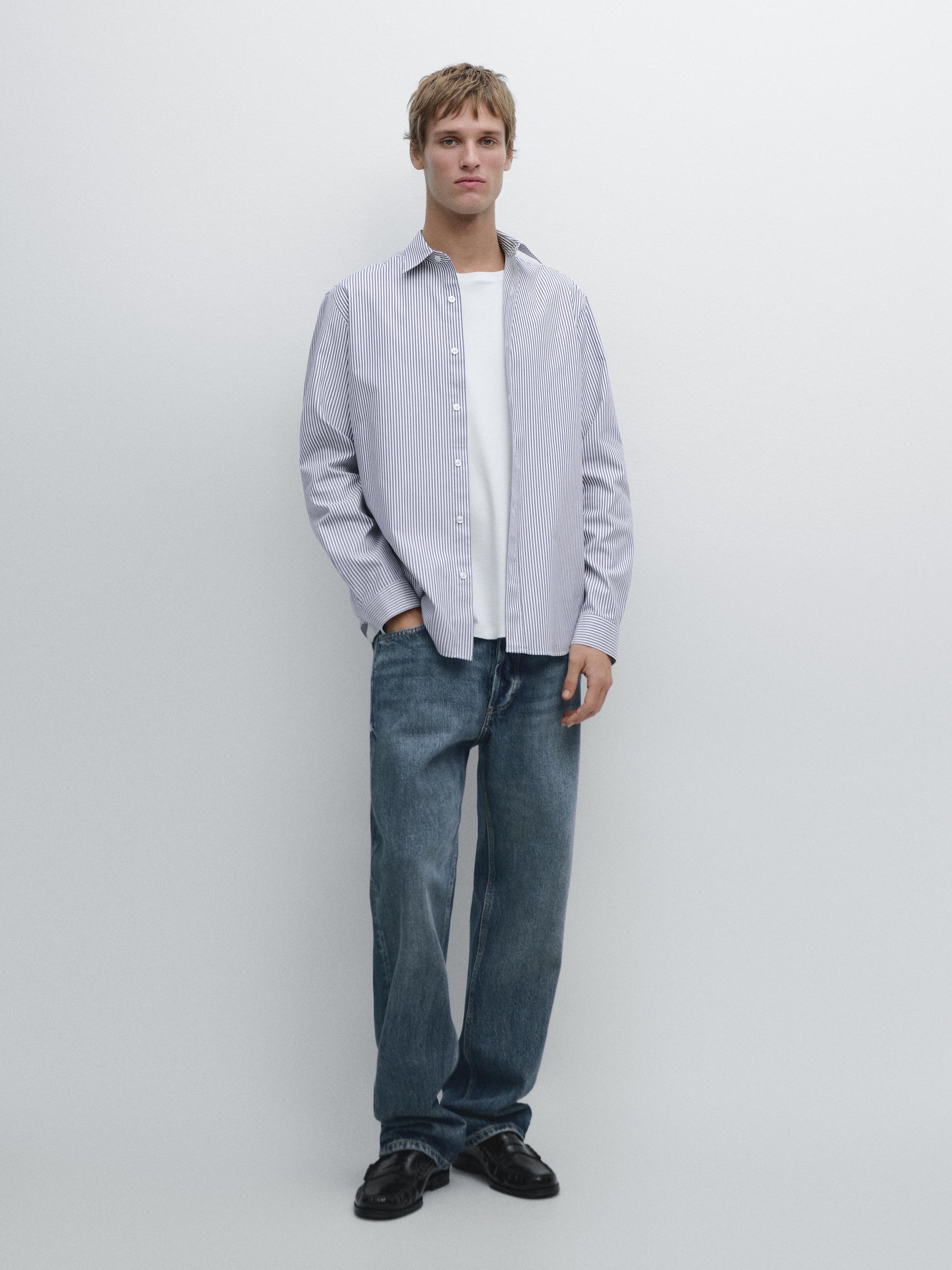 100% cotton regular fit Oxford shirt