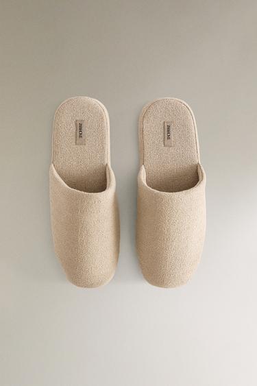 CHAUSSONS FLATFORM LIN - Gris taupe de Zara - Image 2