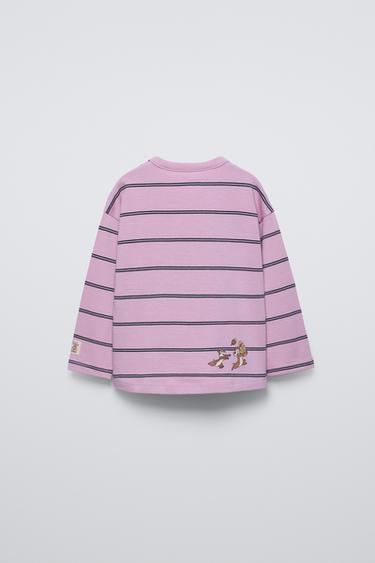 CHIP & DALE © DISNEY STRIPE T-SHIRT - Light mauve by Zara - Image 1