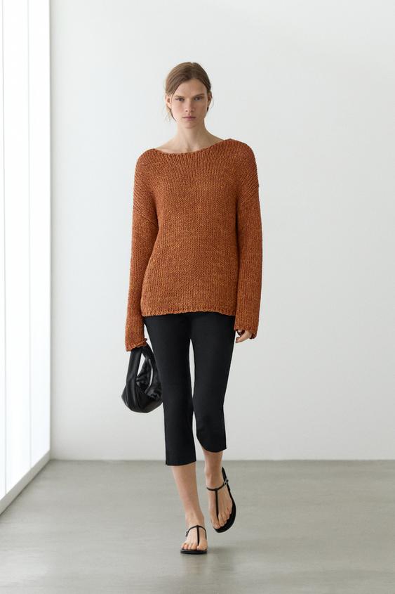 Cotton blend cutwork sweater from Zara - $160