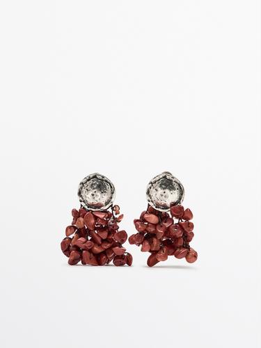 Zara Stone earrings - Orange - Image 0