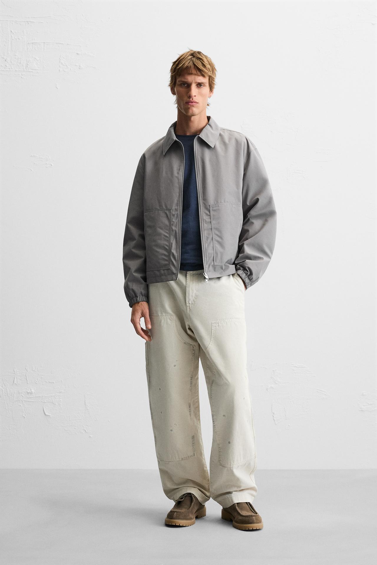 Zara TECHNICAL JACKET - Light gray