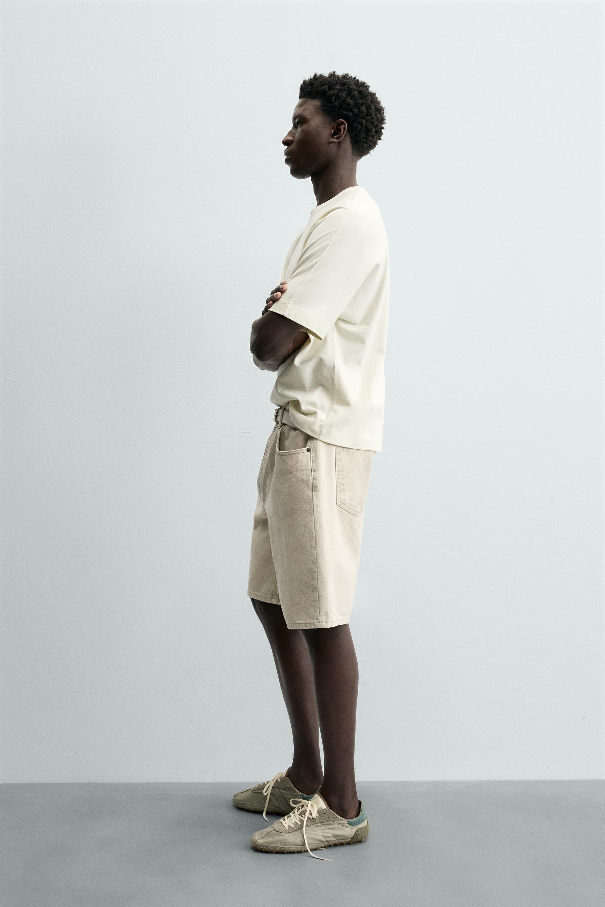 Zara BOXY FIT HEAVYWEIGHT T-SHIRT görsel 4