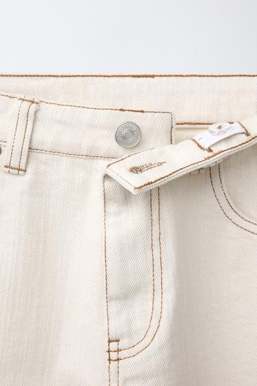 JEAN BAGGY STRUCTURÉ - Écru de Zara - Image 2