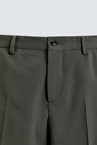 PANTALON DE COSTUME CONFORT - Vert de Zara - Image 6