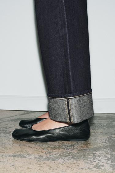 Zara ZW COLLECTION MID-RISE BAGGY JEANS - Blue