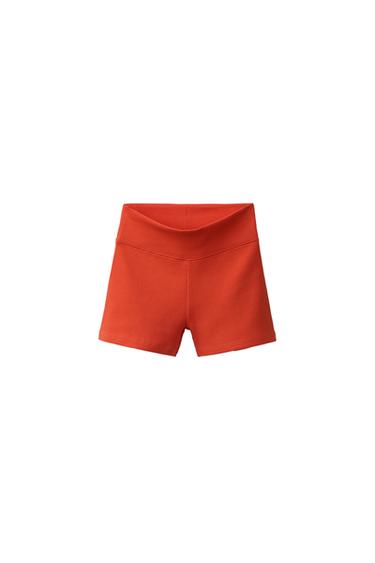 KURZE GERIPPTE LEGGINGS - Orange von Zara