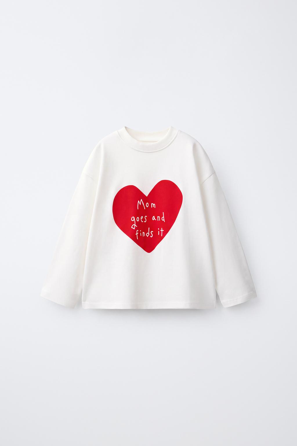 MUM HEART PRINT T-SHIRT