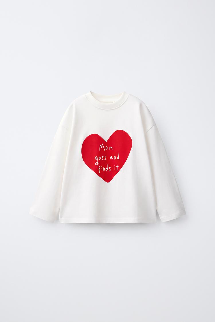 CAMISETA ESTAMPADO CORAZÓN MAMÁ