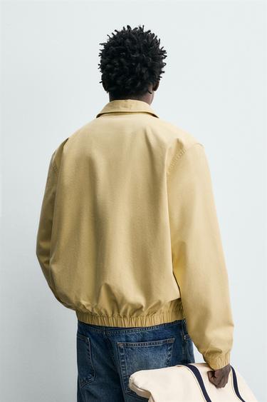 REGULAR FIT COTTON-LYOCELL JACKET - Light yellow by Zara - Image 2