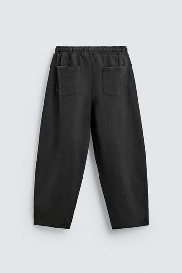 PANTALON DE JOGGING BALLON FIT DÉLAVÉ - Anthracite foncé de Zara - Image 6