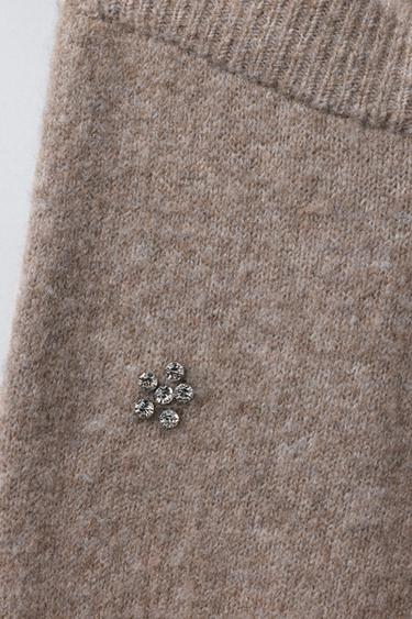 SHINY KNIT CULOTTES - Brown / Taupe by Zara - Image 2