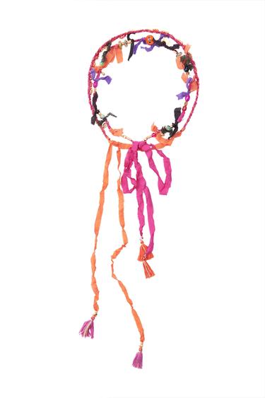 BEADED FABRIC NECKLACES