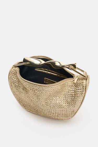 MINI SAC À ANSES MÉTALLIQUES Doré ZARA France - Main Image