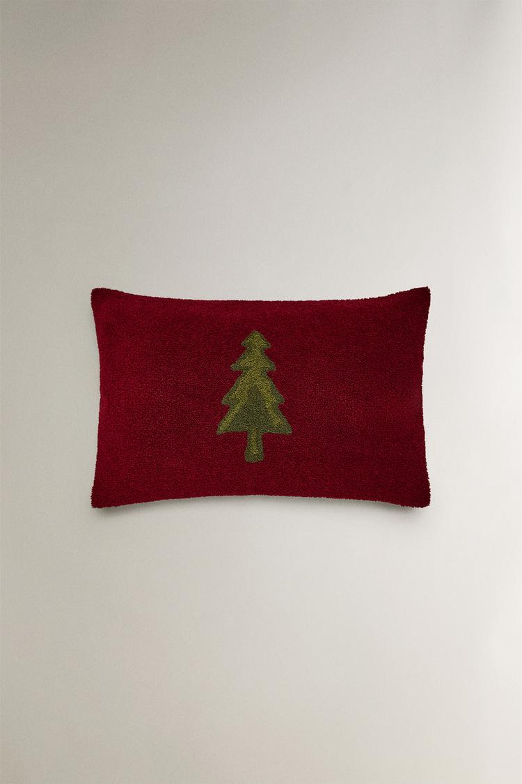 크리스마스 트리 쿠션 커버 - 레드 | ZARA South Korea / 대한민국