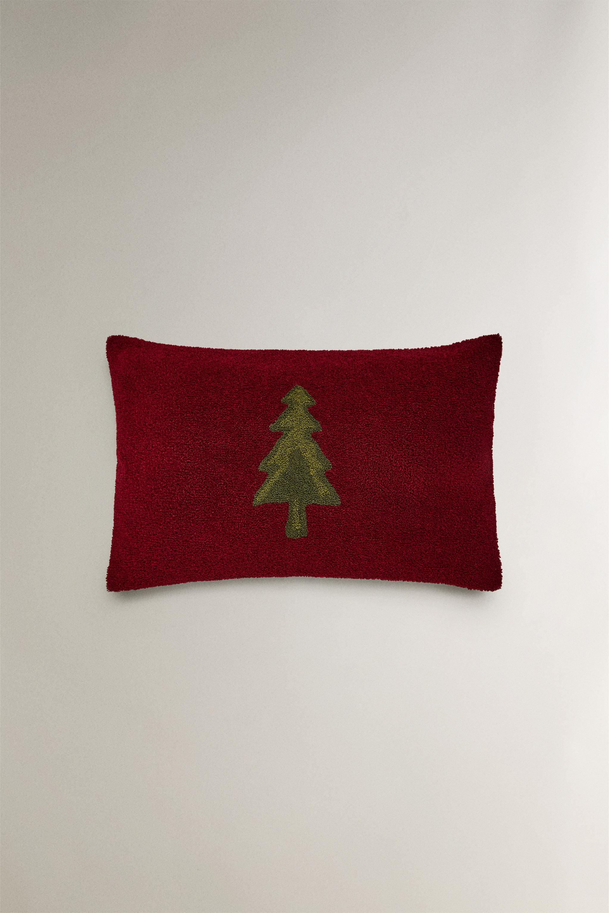 CHRISTMAS TREE THROW PILLOW COVER