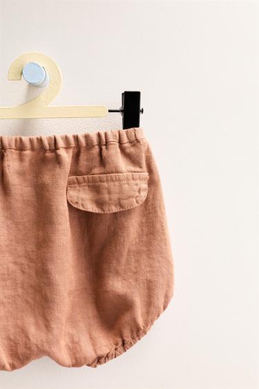 ZARA TIMELESS - BLOOMER 100% LINO - Arcilla de Zara