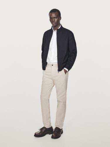 Zara Slim fit corduroy trousers - Beige