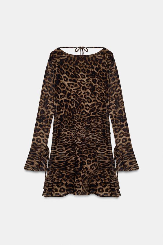 ANIMAL PRINT TULLE DRESS - Leopard by Zara - Image 0