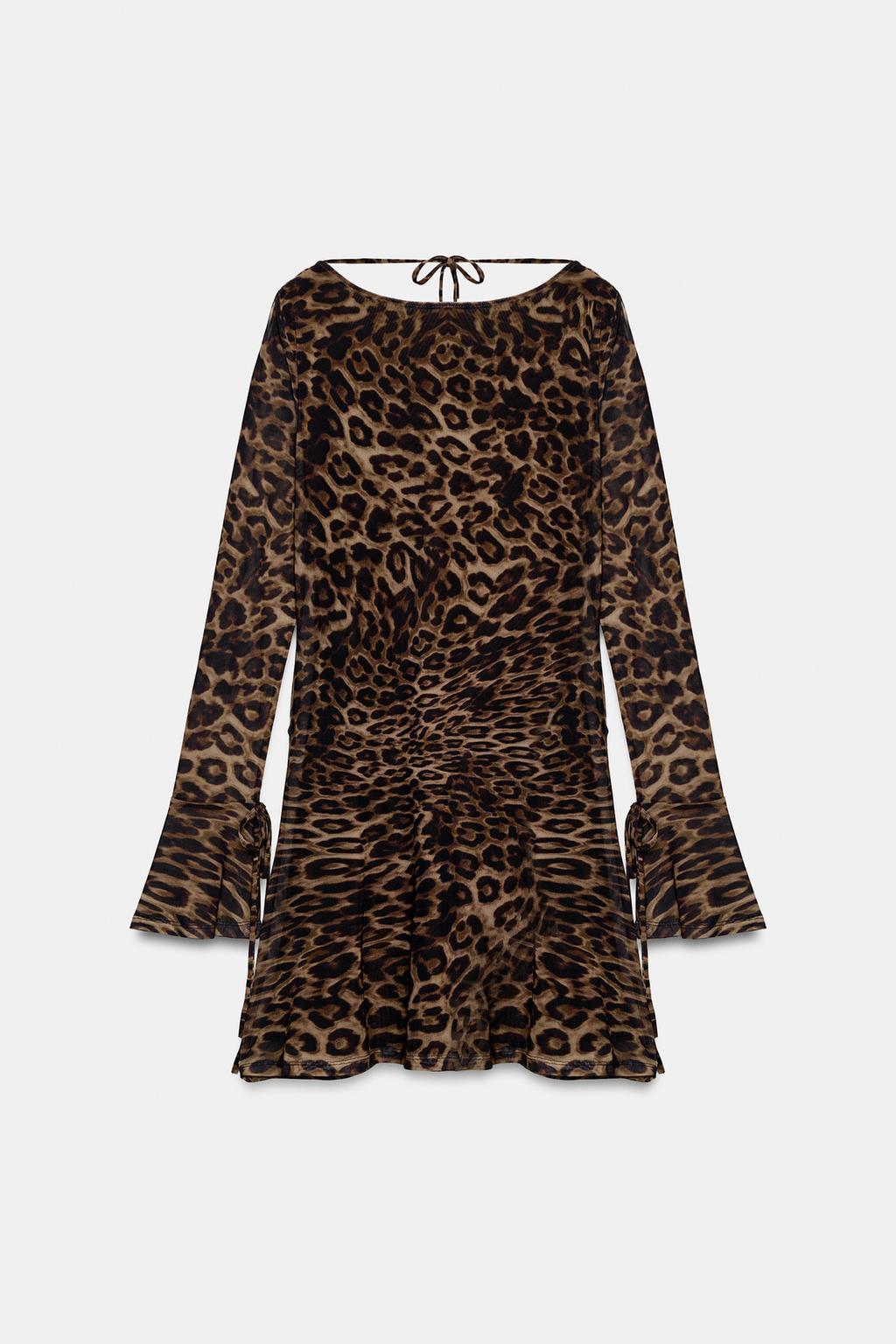 ANIMAL PRINT TULLE DRESS