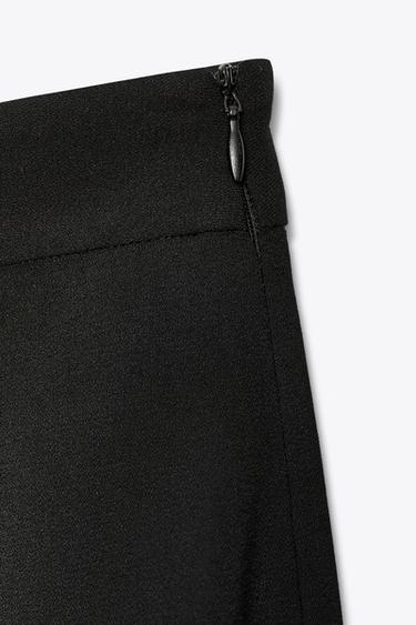 PLEATED HEM CULOTTE TROUSERS - Black by Zara