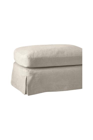 Zara FOOTSTOOL 01 COTTON COVER - Light beige - Image 0