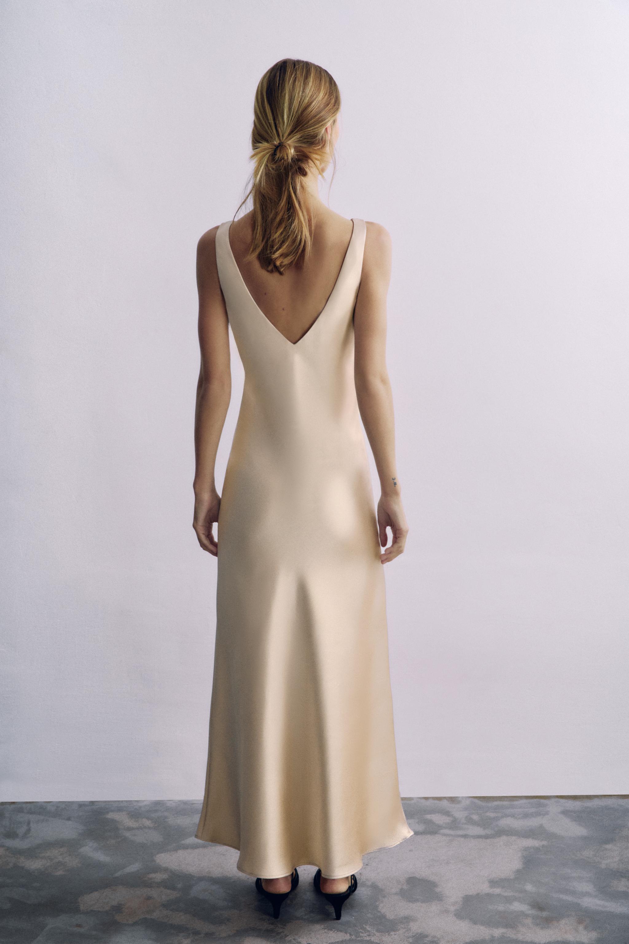 SATIN MIDI DRESS