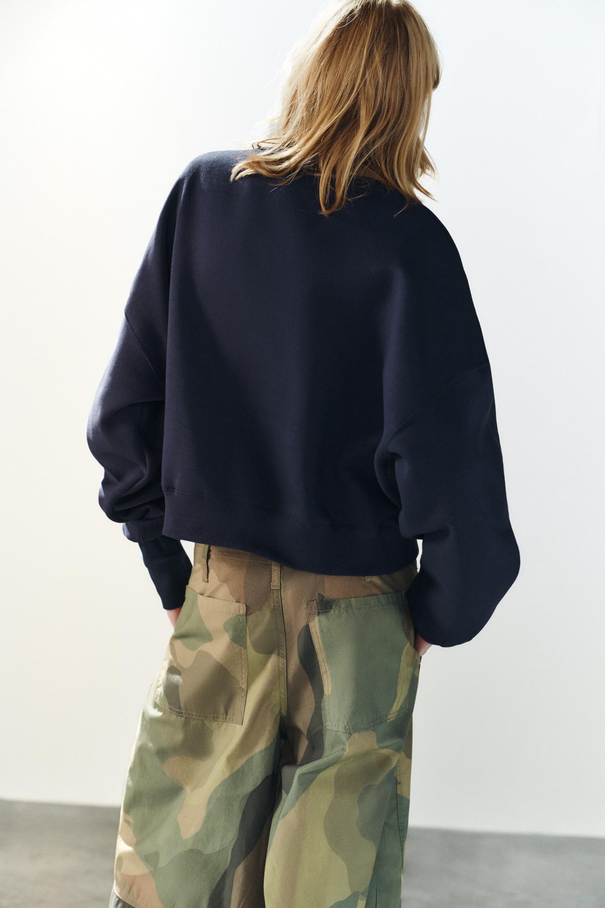 Zara BASIC SWEATSHIRT görsel 4