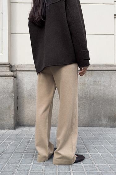 PANTALON INTERLOCK EFFET DÉLAVÉ - Vison de Zara - Image 3