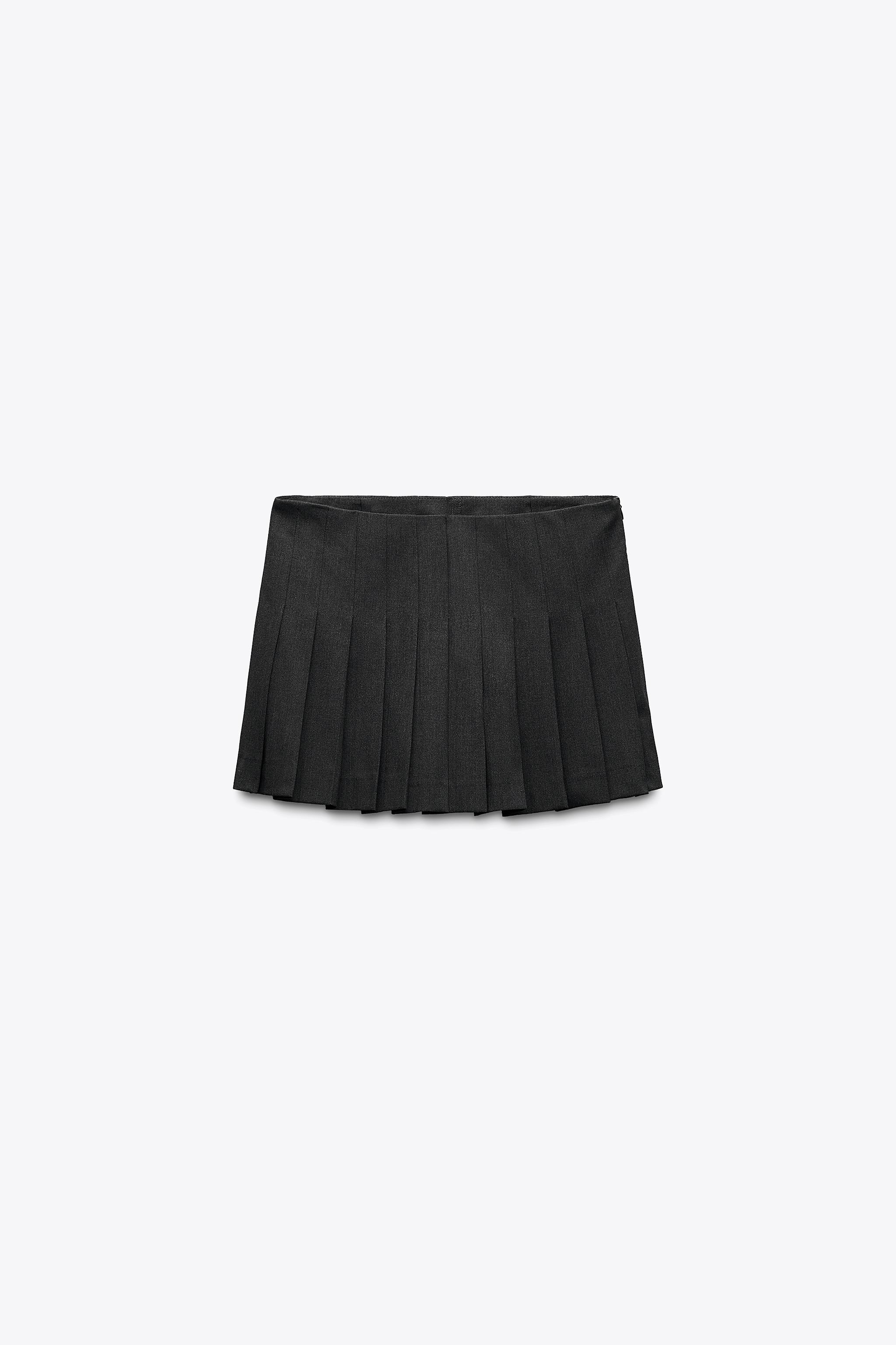 PLEATED SKORT - Mid-gray | ZARA United States