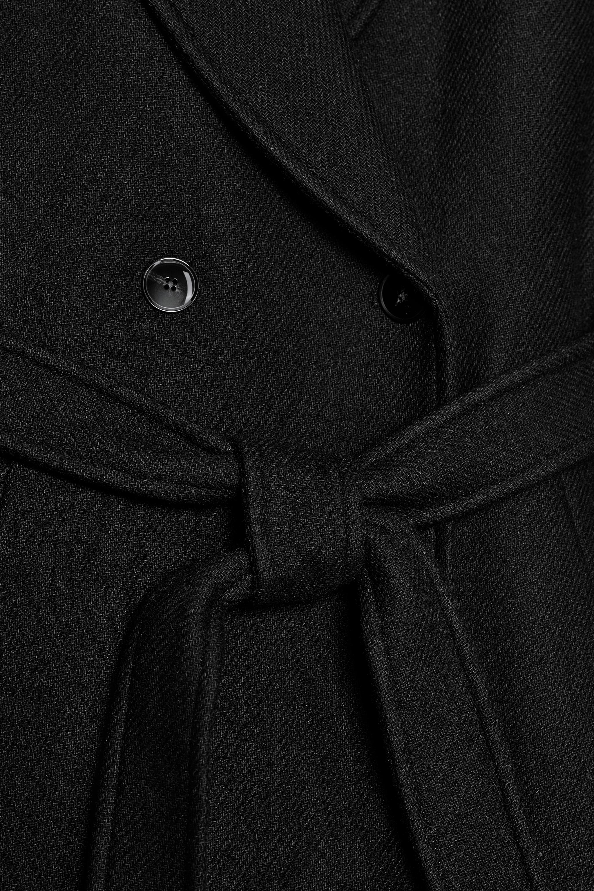 LONG BELTED WOOL COAT
