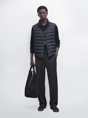 Chaleco reversible mezcla plumón water repellent - Marino oscuro de Zara - Imagen 0